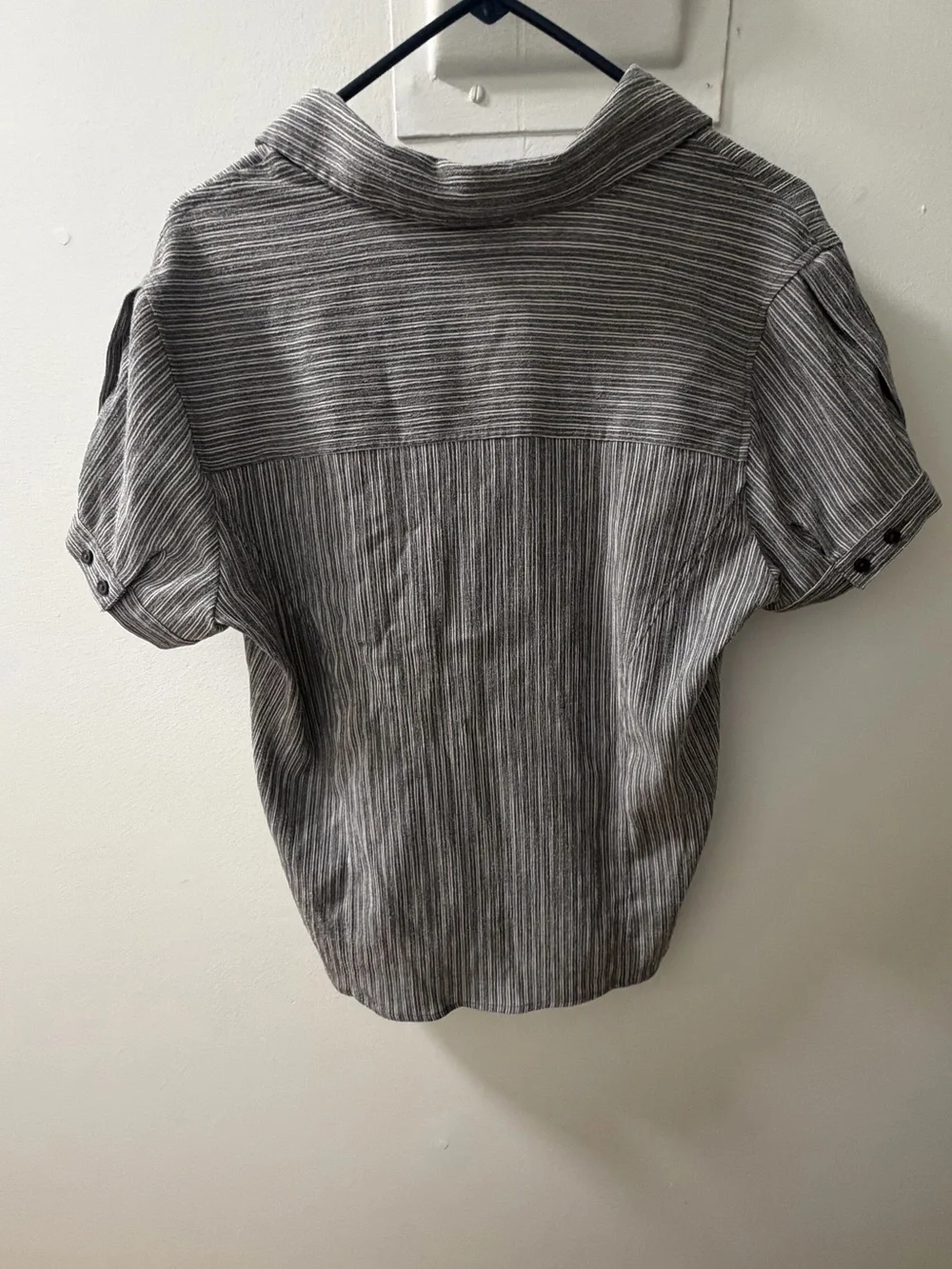 Women’s Striped Button Front Blouse – Size Large